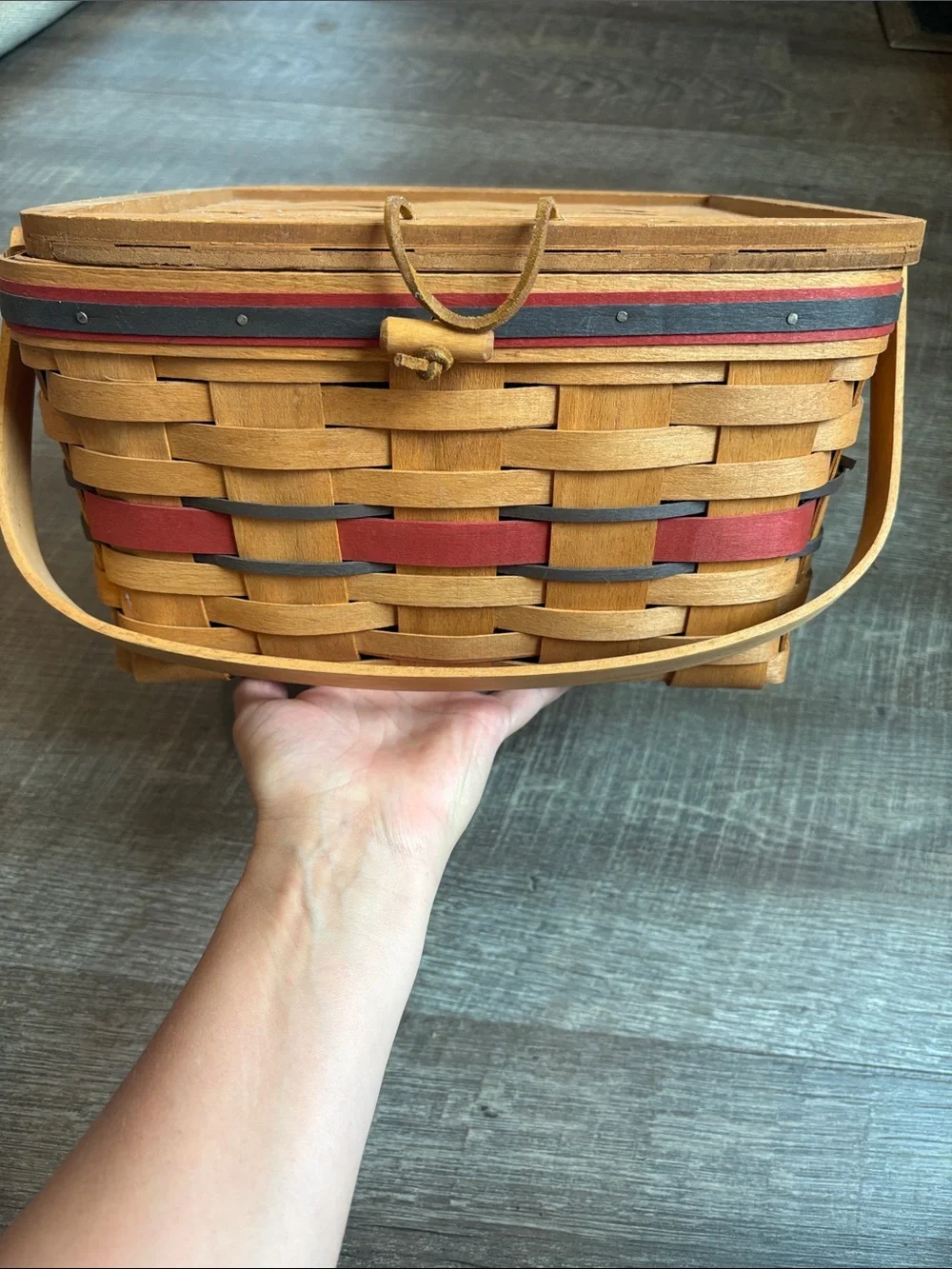 Longaberger Crisco American Pie Celebration Basket w/ Riser & Protector